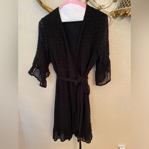 Pea in the Pod Maternity Dress black eyelet DVF